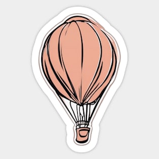 Vintage Hot Air Balloon Illustration No. 651 Sticker